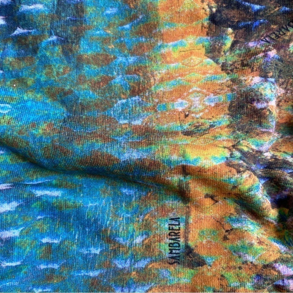 Sambarela Watercolor Snakeskin String Bikini Bottoms NWT - Picture 3 of 6